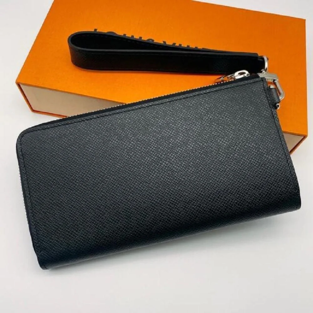 Louis Vuitton Black Leather Wristlet